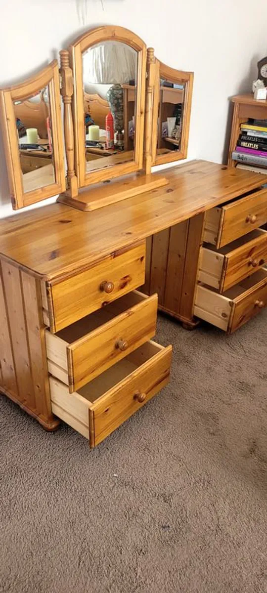 Solid Pine Vanity Unit - Image 2