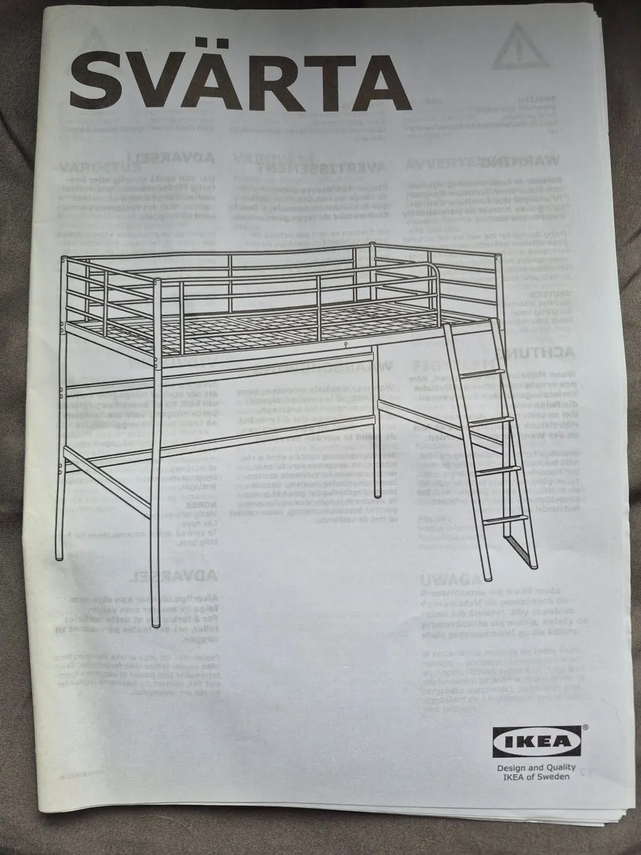 2 X LOFT STYLE BEDS COMPLETE WITH DESK. - Image 2