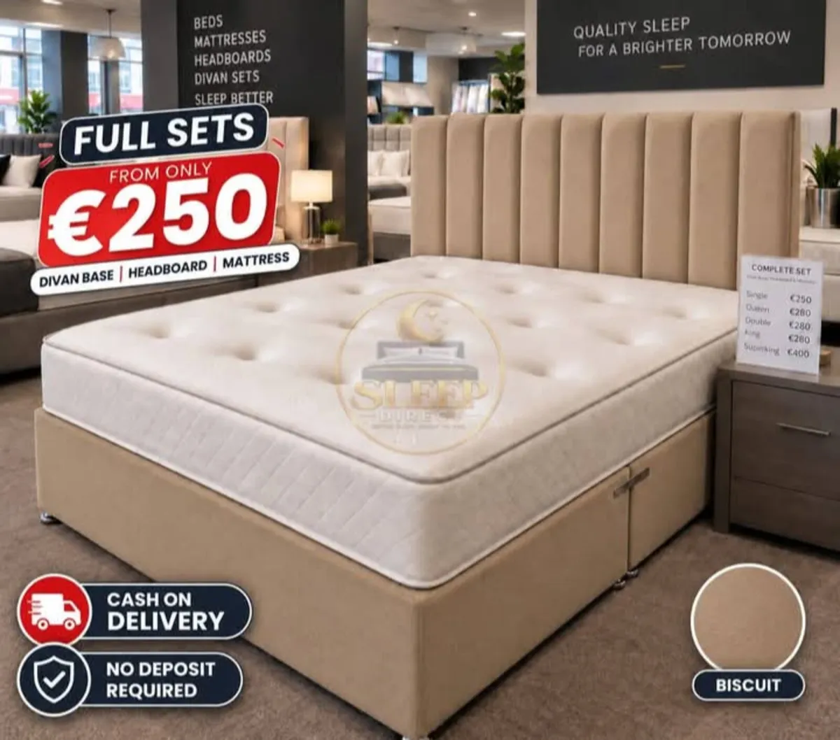 Quality Divan Beds – All Sizes & Colours Available