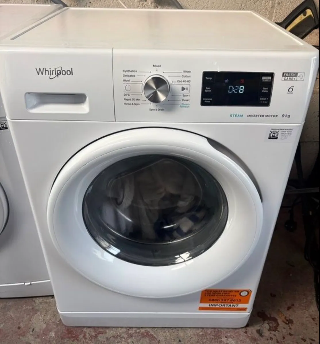 Whirlpool Washing Machine - 9kg Drum