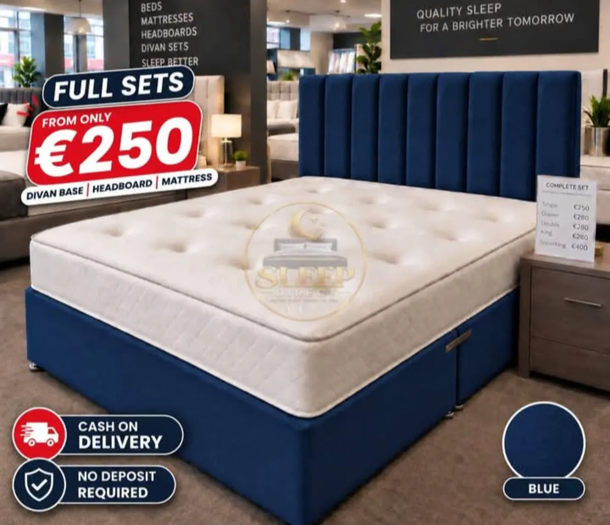 Luxury Crushed Velvet Beds – Complete Packages