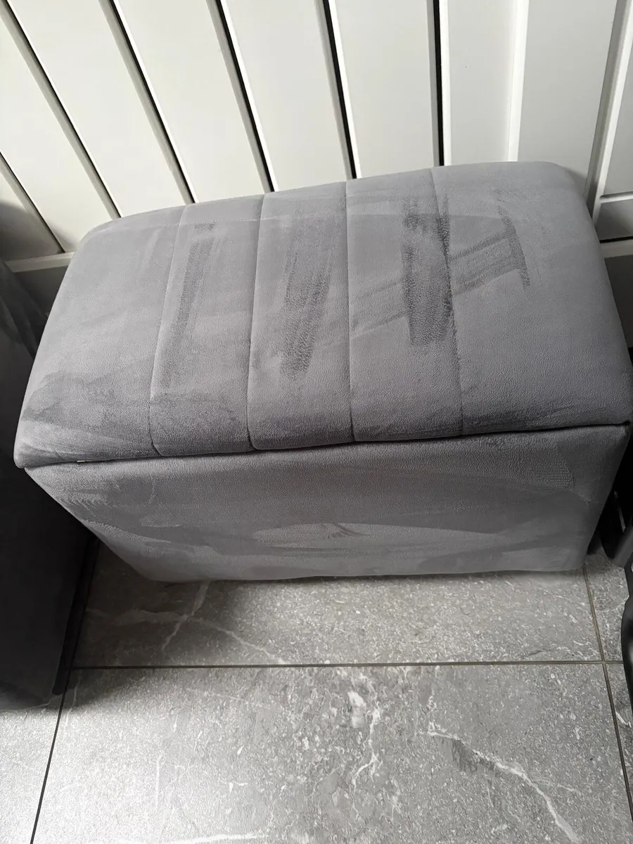 Small grey ottoman box