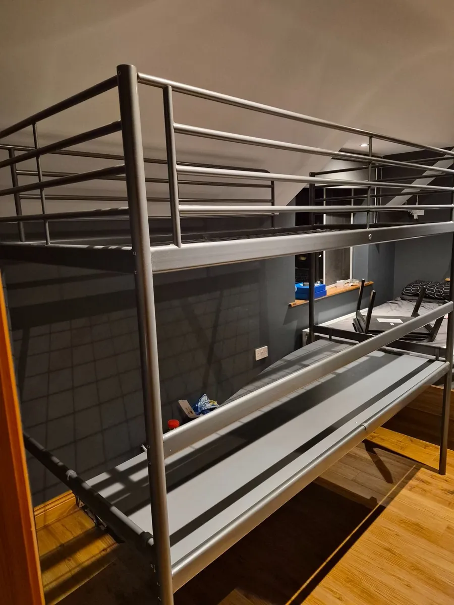 2 X LOFT STYLE BEDS COMPLETE WITH DESK. - Image 3