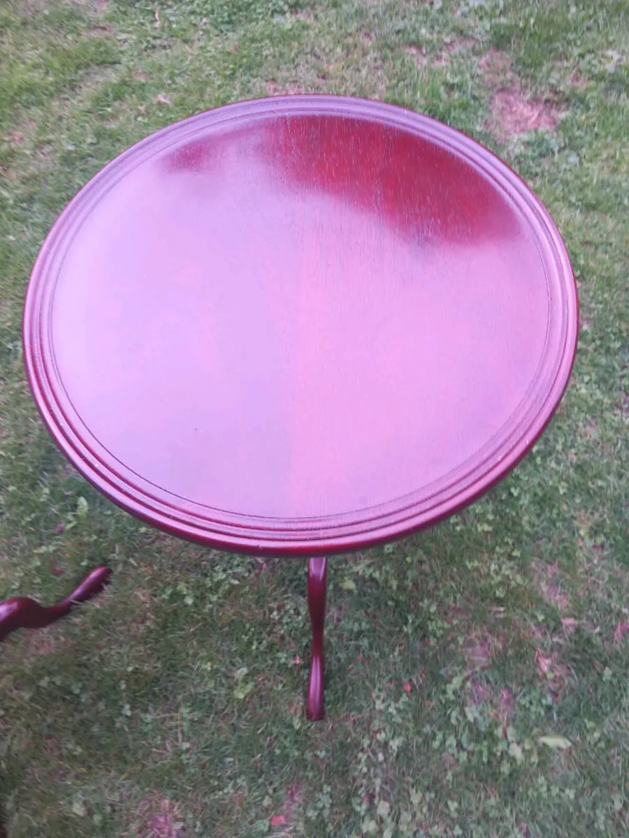 Antique wine or pedestal tables, D18 - Image 4