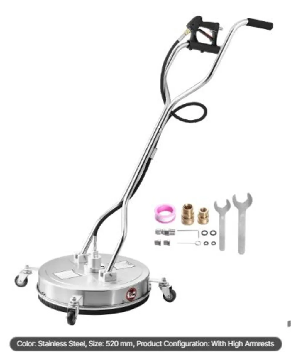 20" Pressure Washer Surface Cleaner, Stainless - Image 1