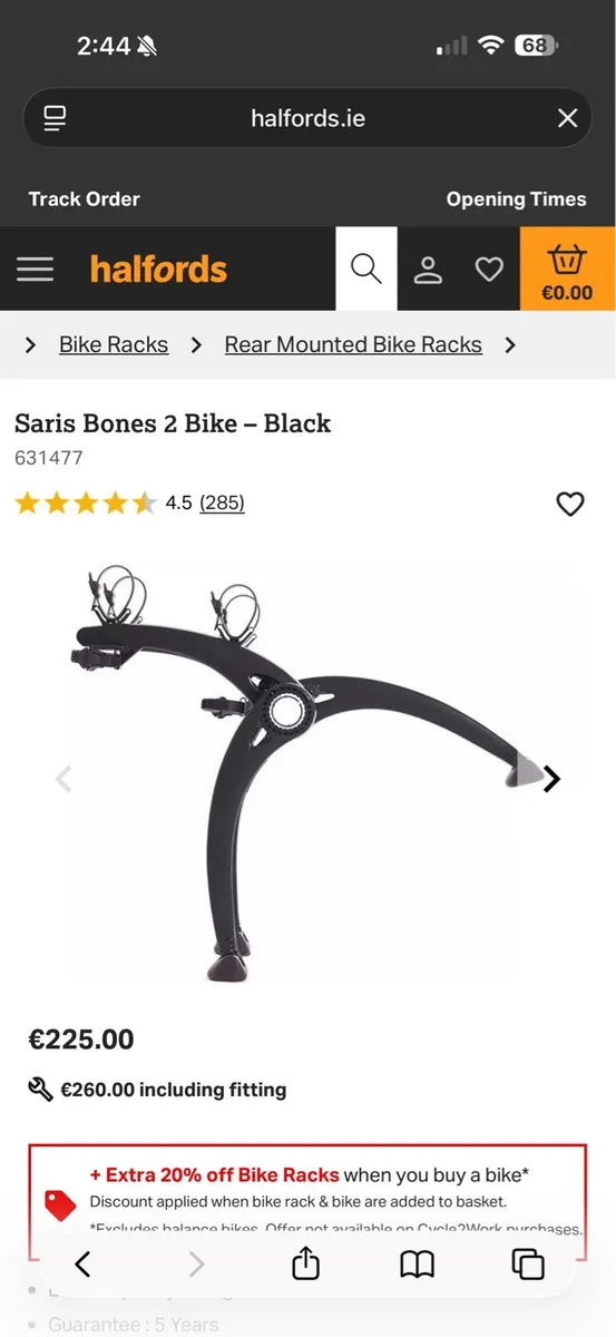Bike rack - Saris Bones Ex 2 bike - Image 2