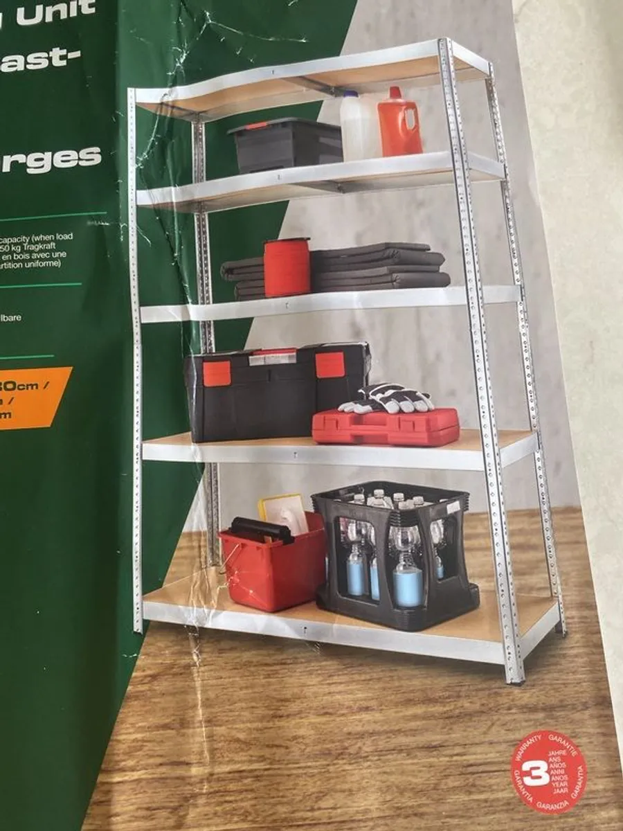 metal shelving storage units.   Heavy duty - Image 1