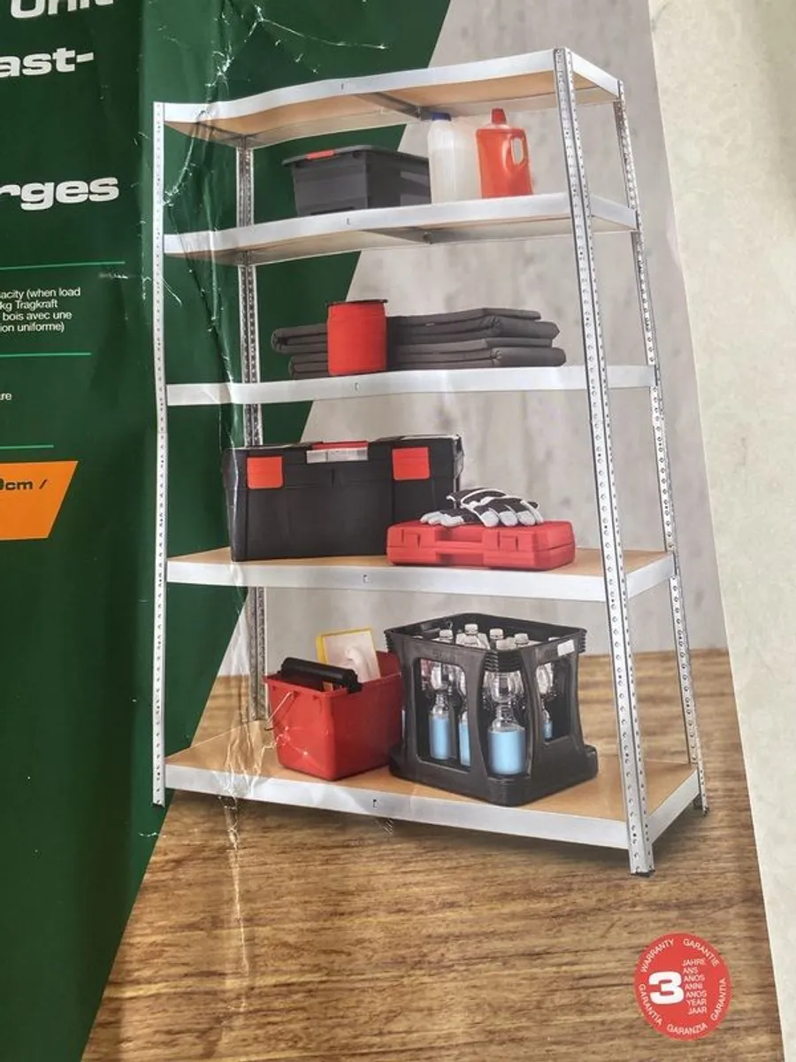 metal shelving storage units.   Heavy duty - Image 2