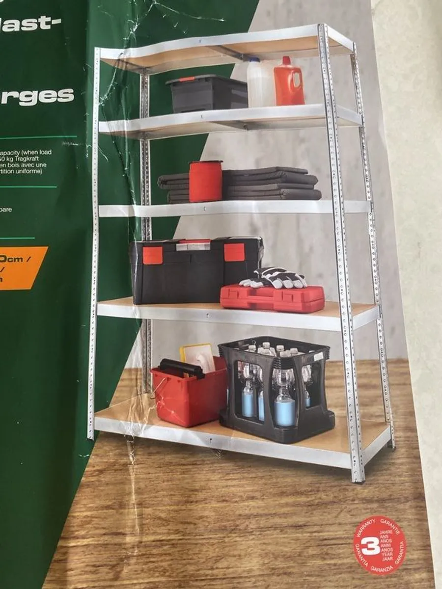 metal shelving storage units.   Heavy duty - Image 3