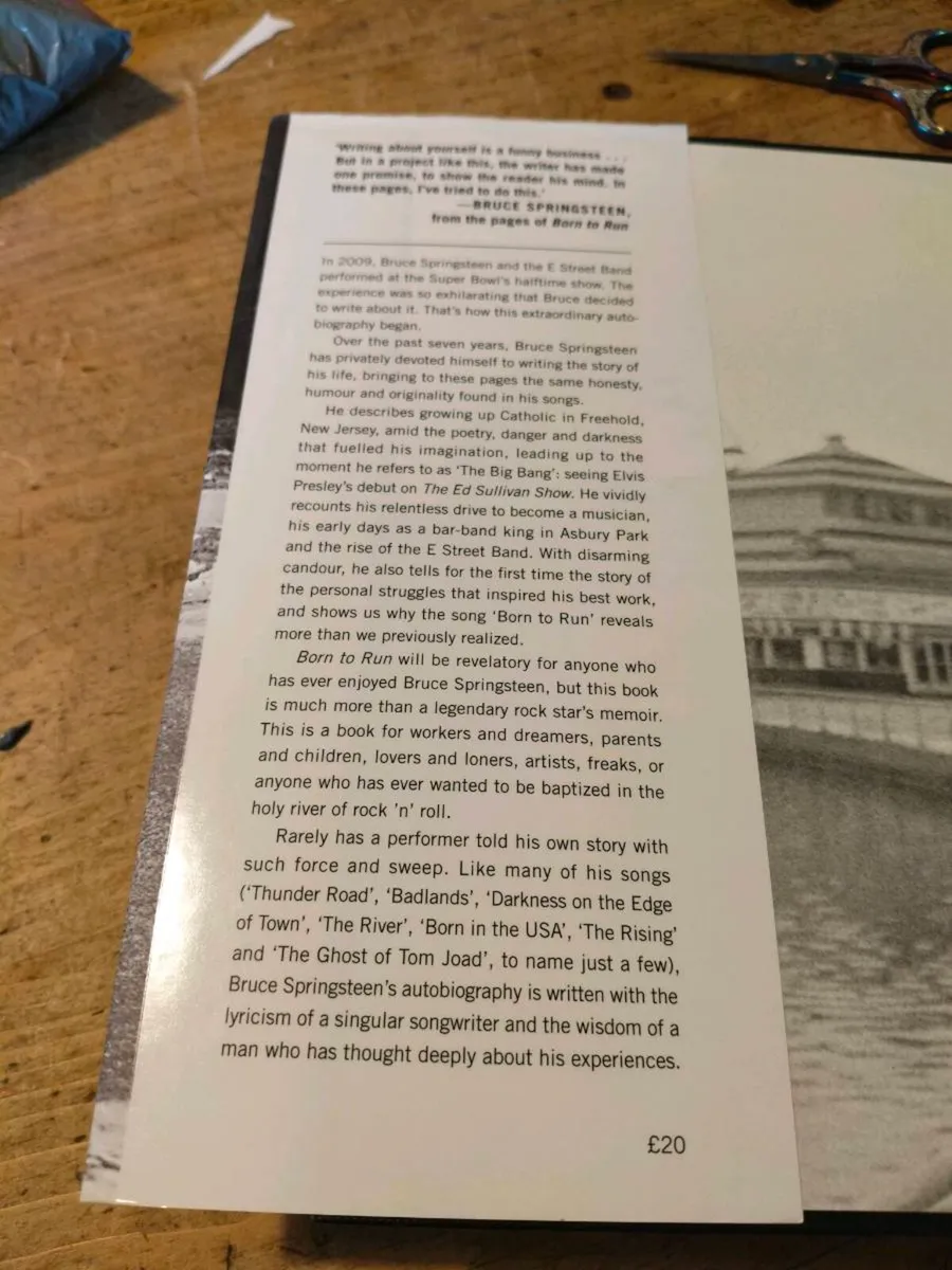 autobiography Born to Run written by Bruce Springs - Image 2