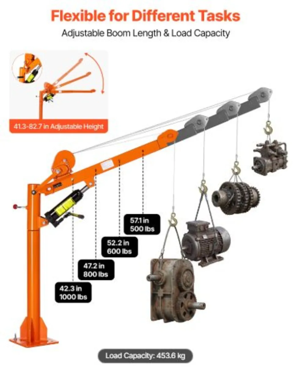 Truck Crane, 453.6 kg Manual Pickup Hitch Crane - Image 2