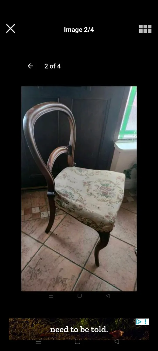 Lovely Victorian Spoon back chair. Good solid chai - Image 4