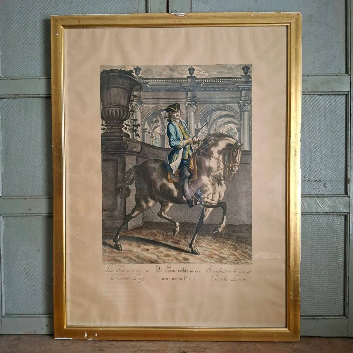 19thC Johann Elias Ridinger Equestrian Engraving - Image 1