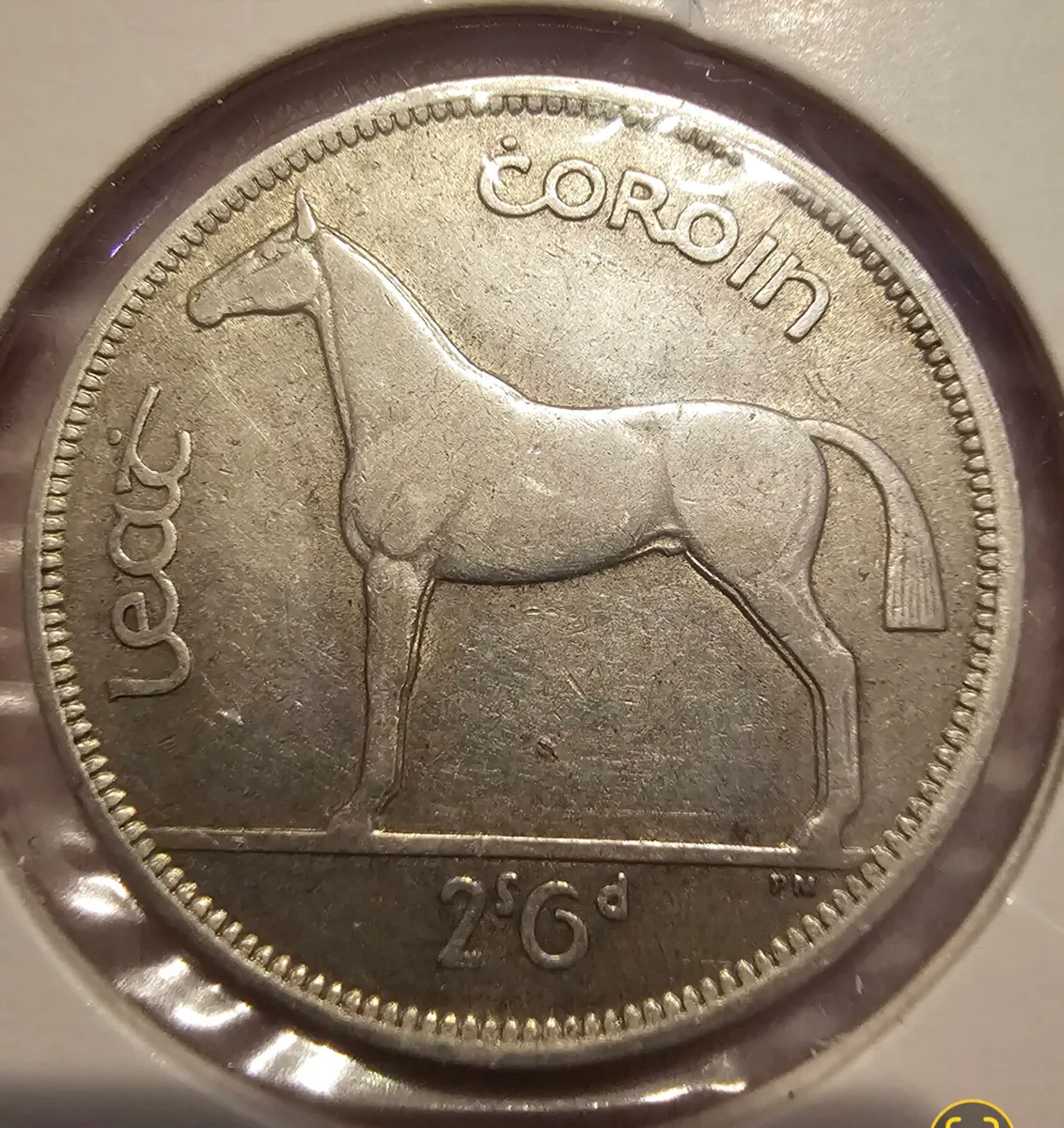 1943 irish silver half crown - Image 1
