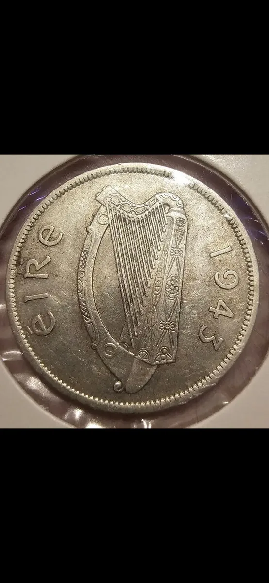 1943 irish silver half crown - Image 2