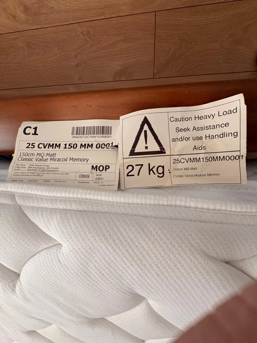 Solid Wood Bed Frame + Mattress - Image 4