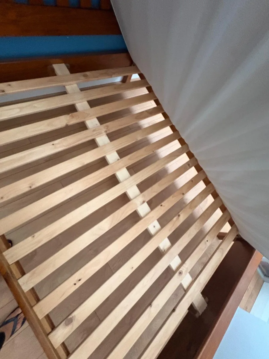 Solid Wood Bed Frame + Mattress - Image 3