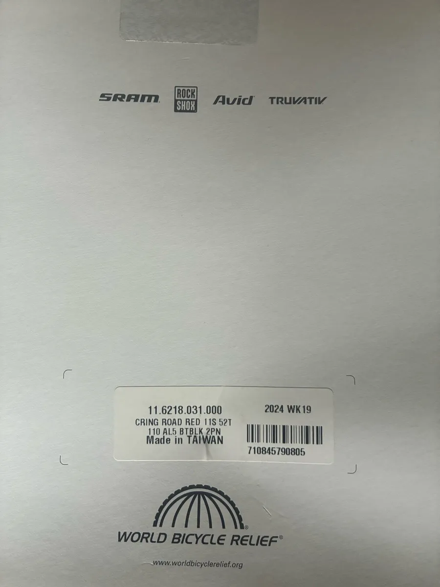 SRAM Red 22 Chainrings 52/36 – Brand Ne - Image 2