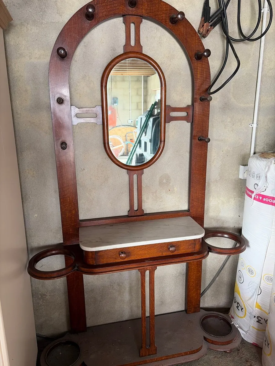 Coat hanger and mirror Georgian - Image 1