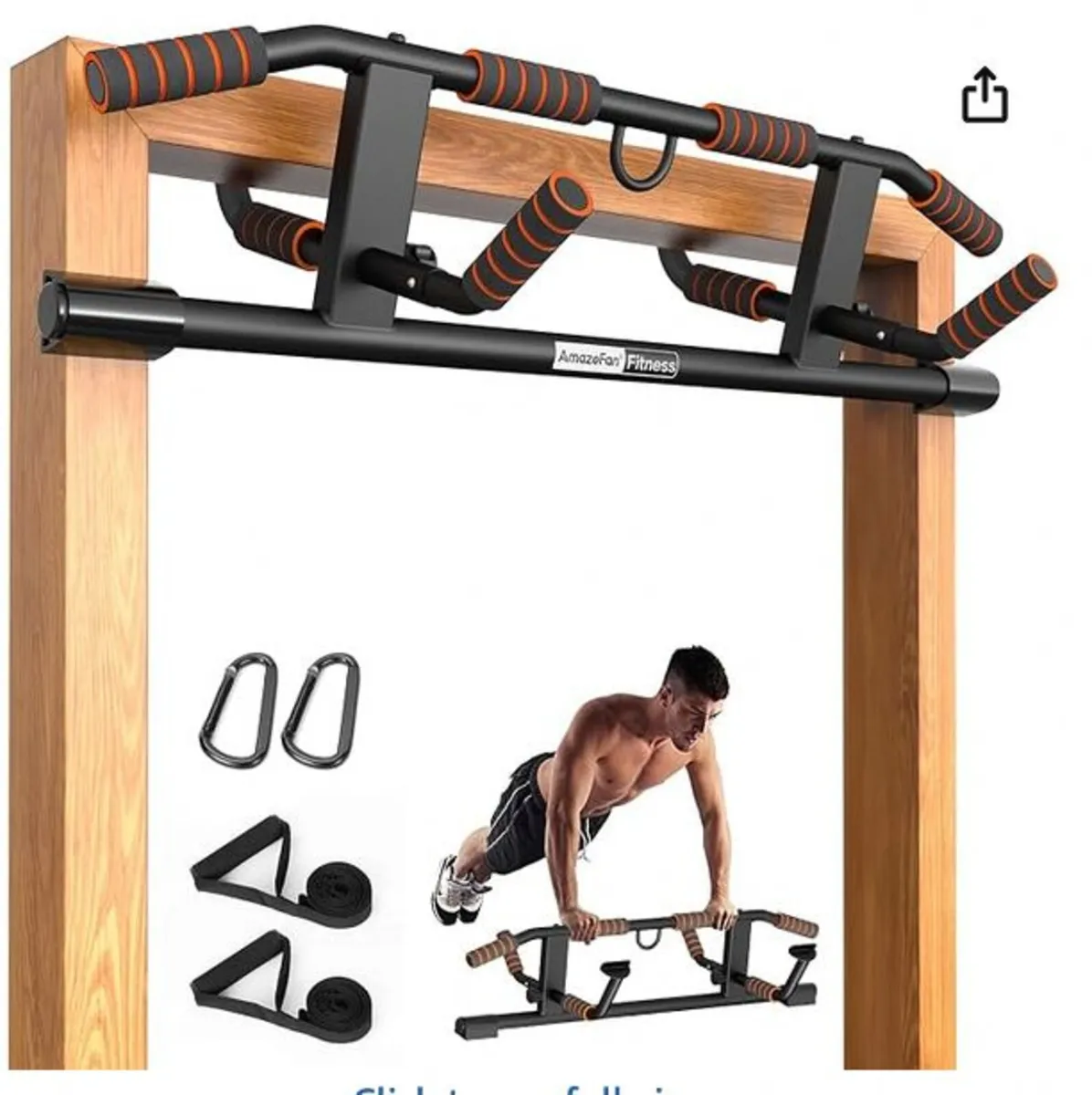 AmazeFan Pull Up Bar Doorway with Ergonomic Grip