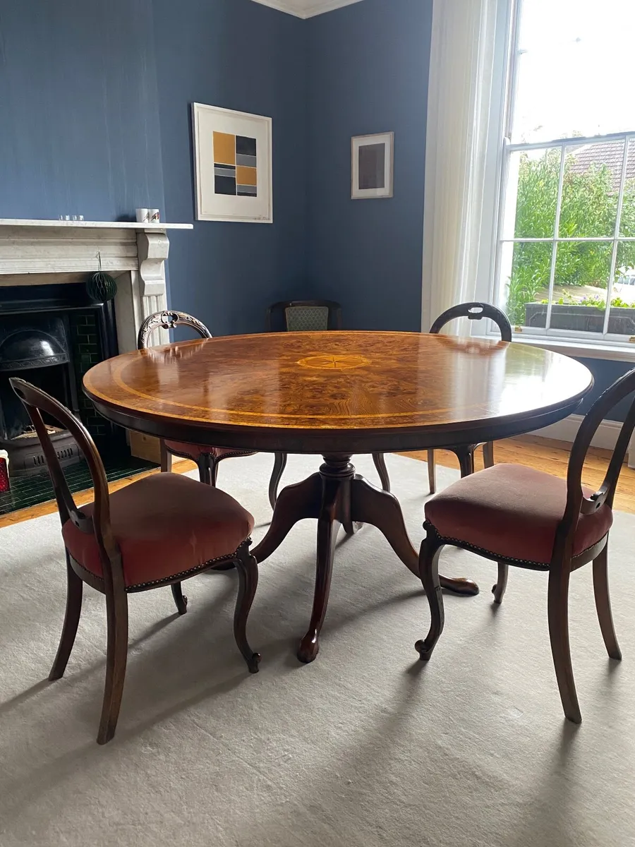 Antique table and chairs - Image 2