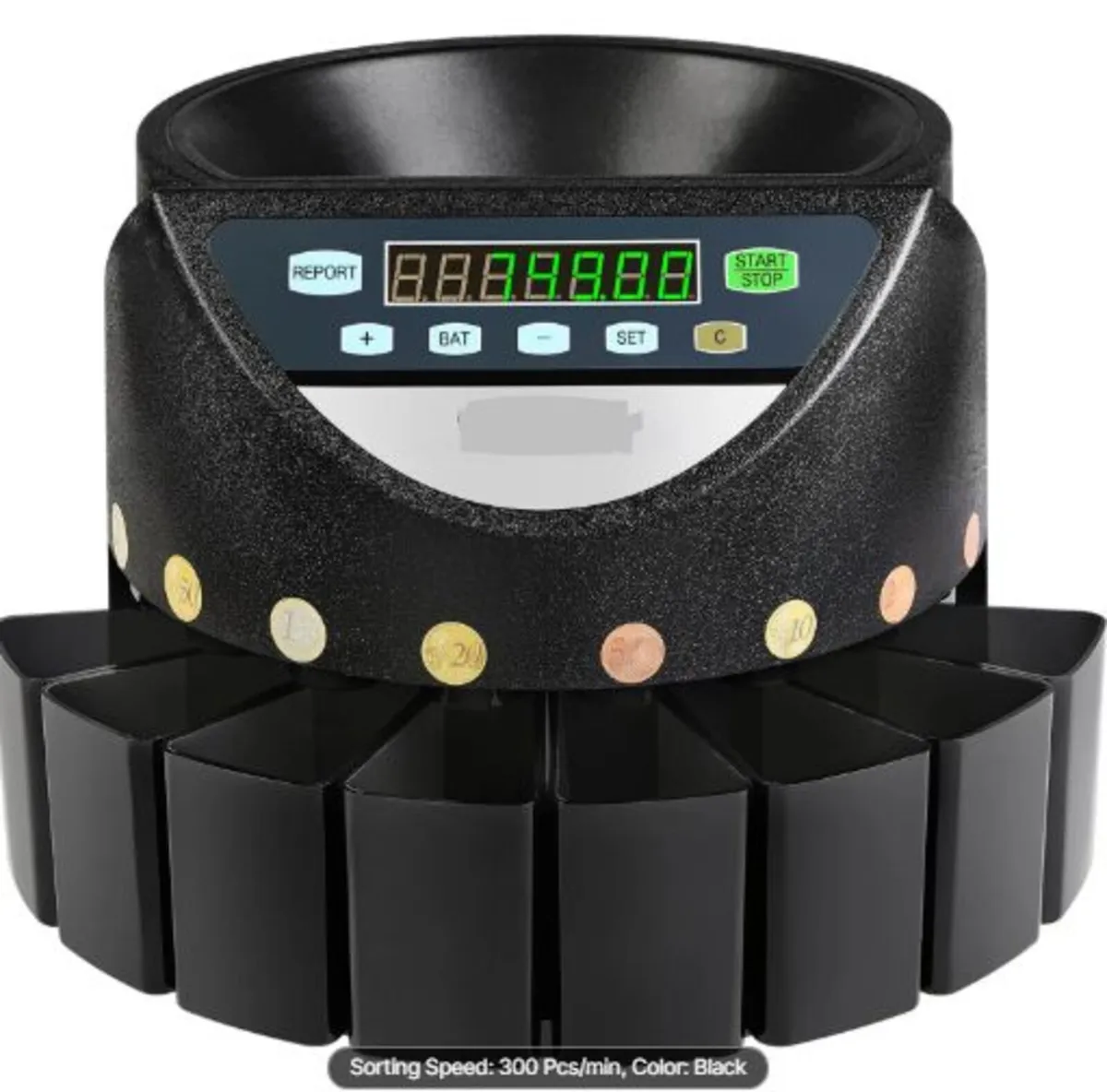 Euro Coin Counter Sorter 500-1000 Coins Electroni - Image 1