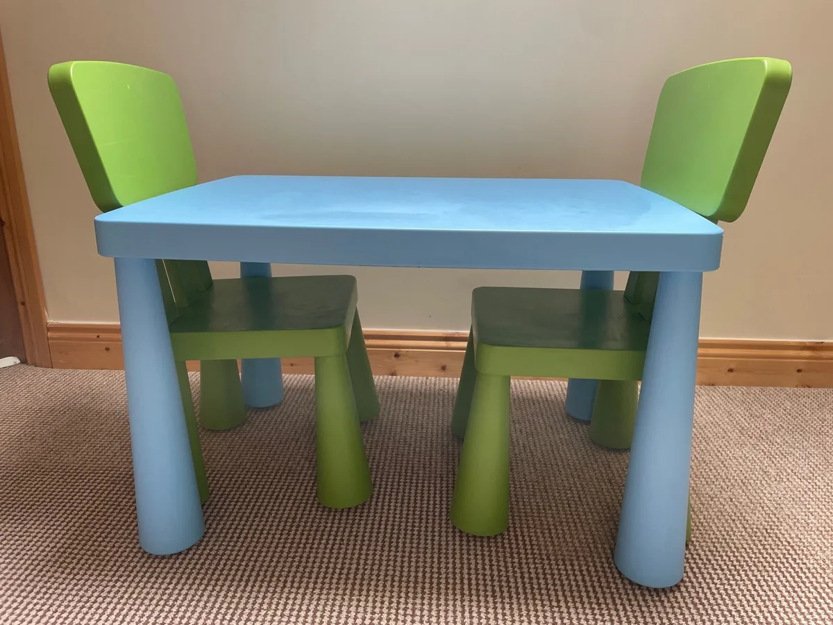 IKEA kids table and chairs. - Image 1