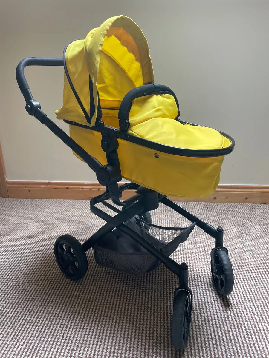 Yellow dolls pram - Image 1
