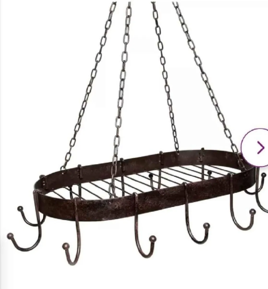 Wrought iron hanging rack - Image 2