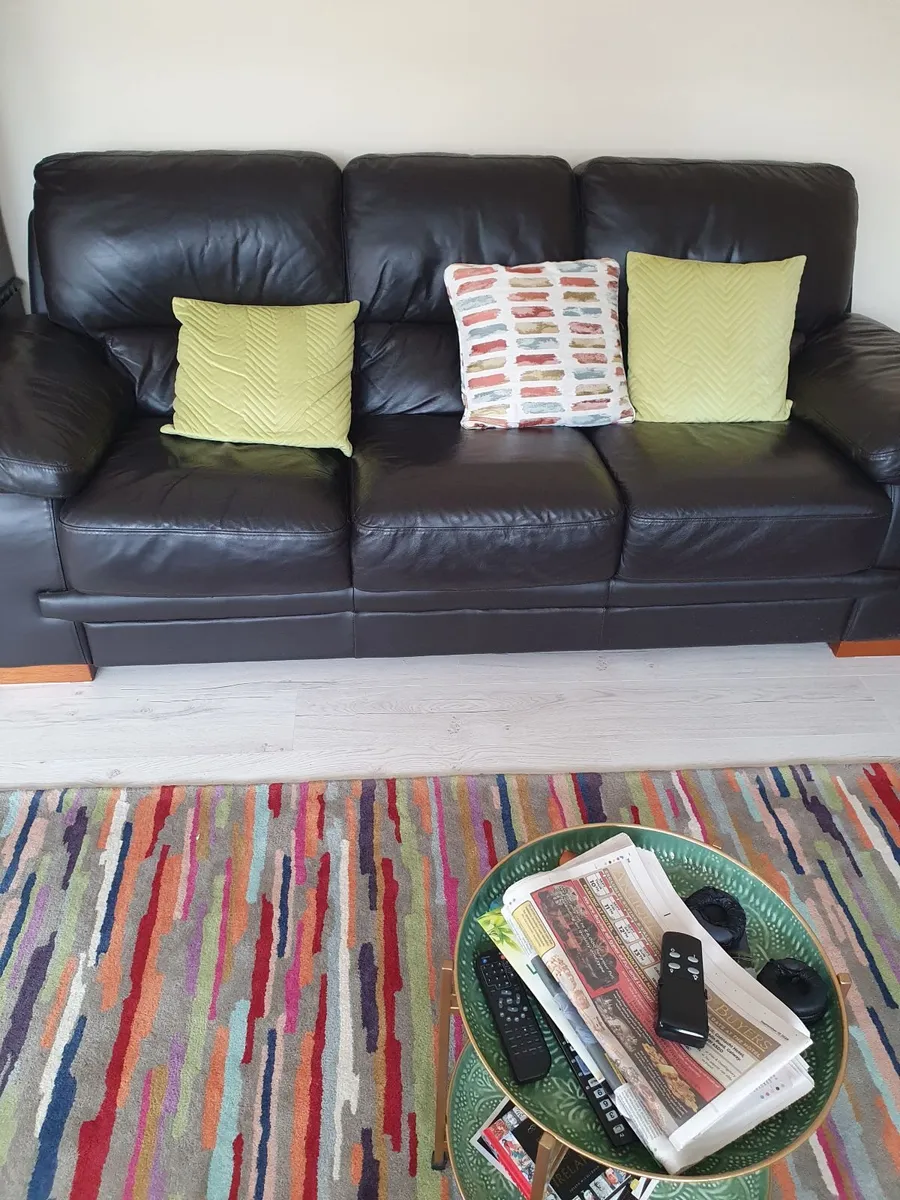 3 piece leather couch +2 piece leather couch + 1 a - Image 1