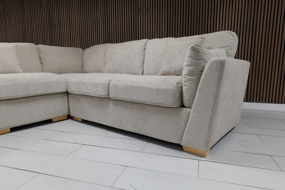 Emme L Shaped Corner Sofa + Footstool - Image 3