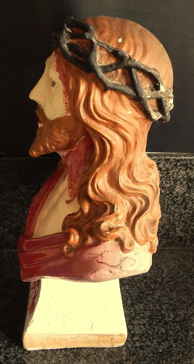 Large Vintage Bust of Christ - Image 2