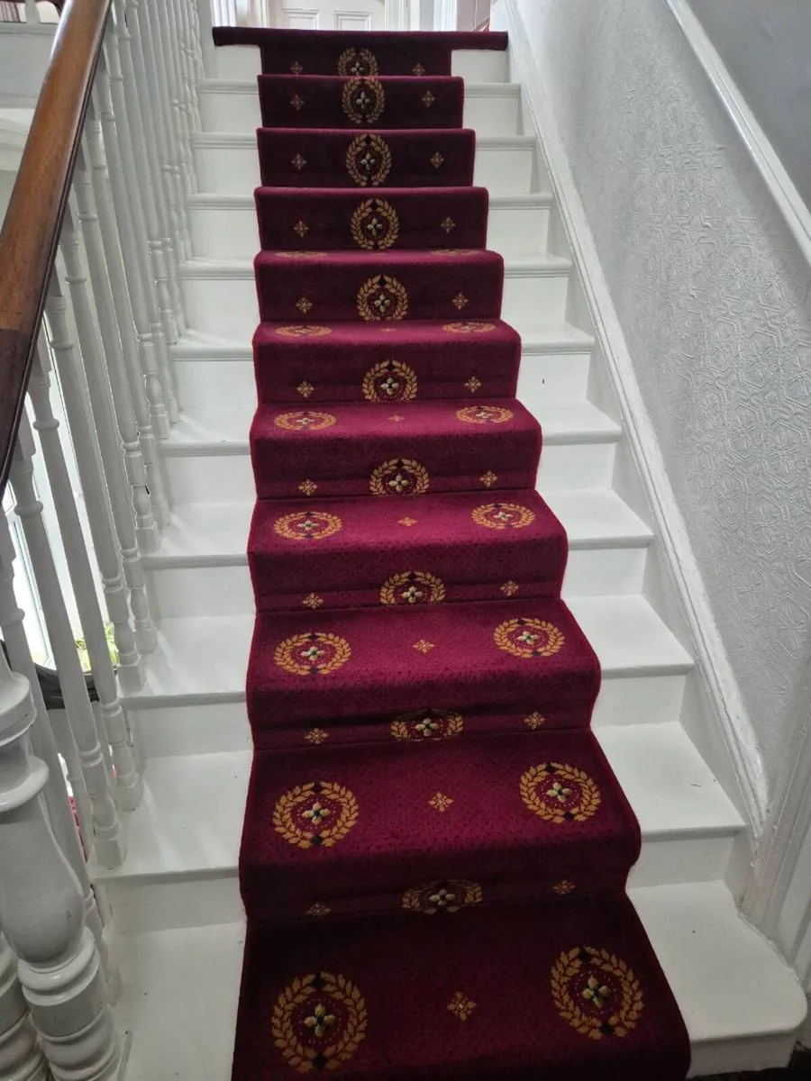 Hotel standard stairs and landing carpet - Image 2