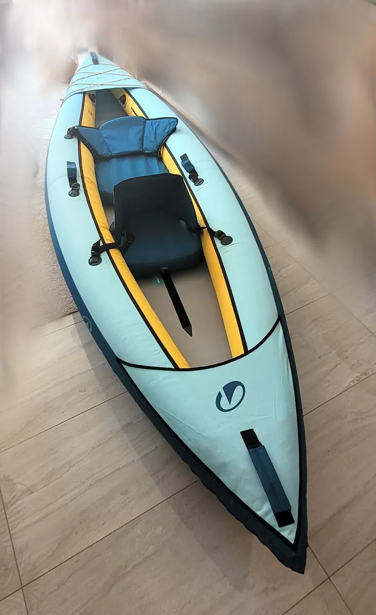TRIBORD 1/2 Person Inflatable Canoe Kayak – 100 Es - Image 1