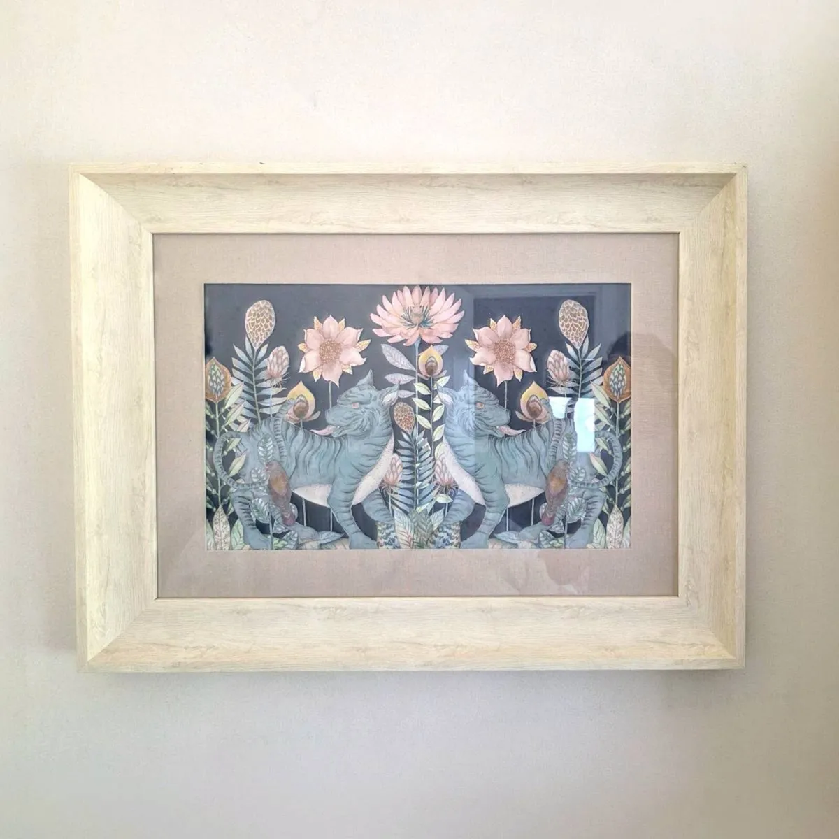Voyage Maison Botanical Tiger Framed Print 70 x 52 - Image 1