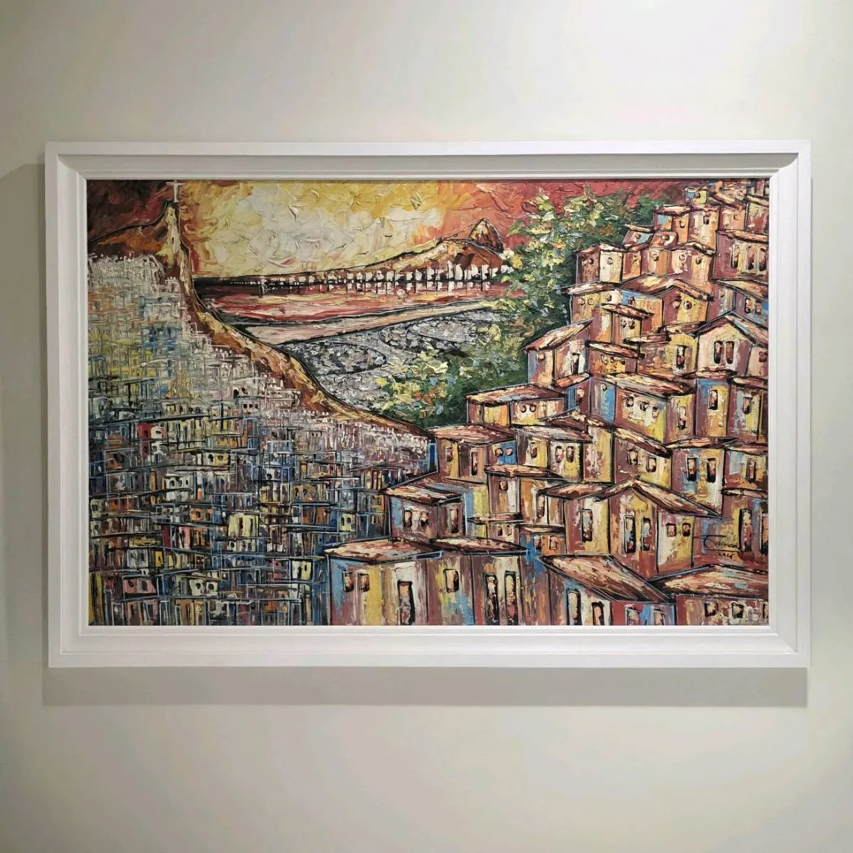Original Rio de Janeiro Favela Painting 130x90cm - Image 1