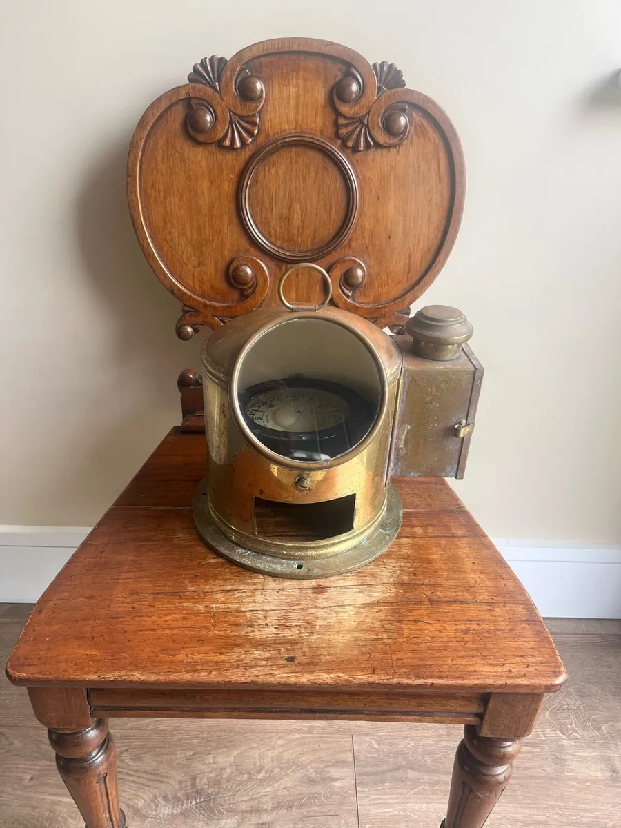 WW2 Ships Compass by Sharman Neill Belfast - Image 1