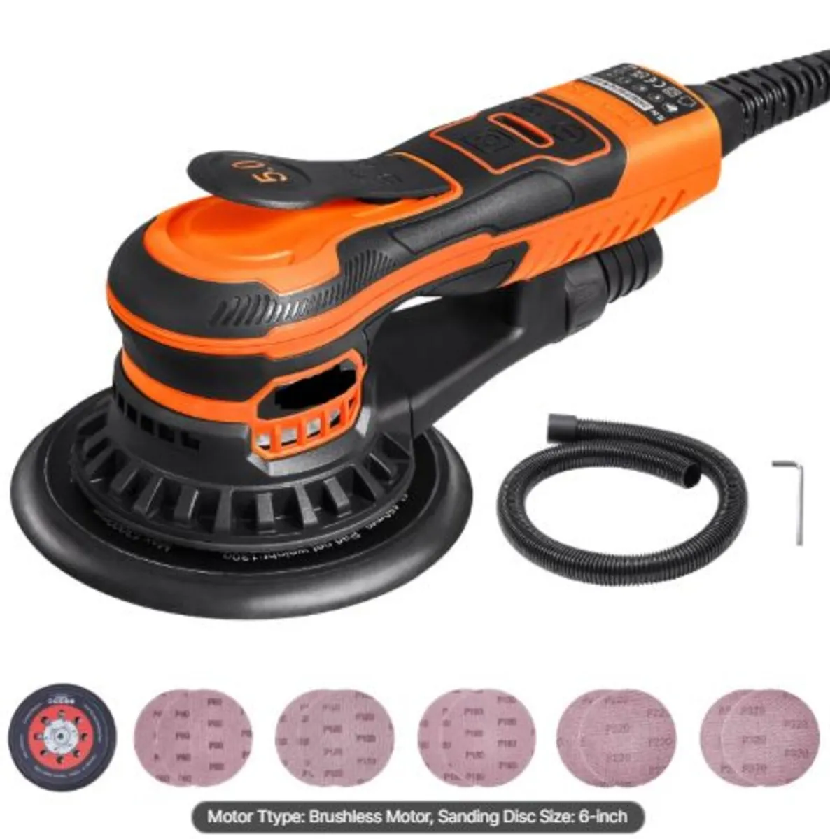 Random Orbital Sander 6-Inch, 350W Brushless - Image 1