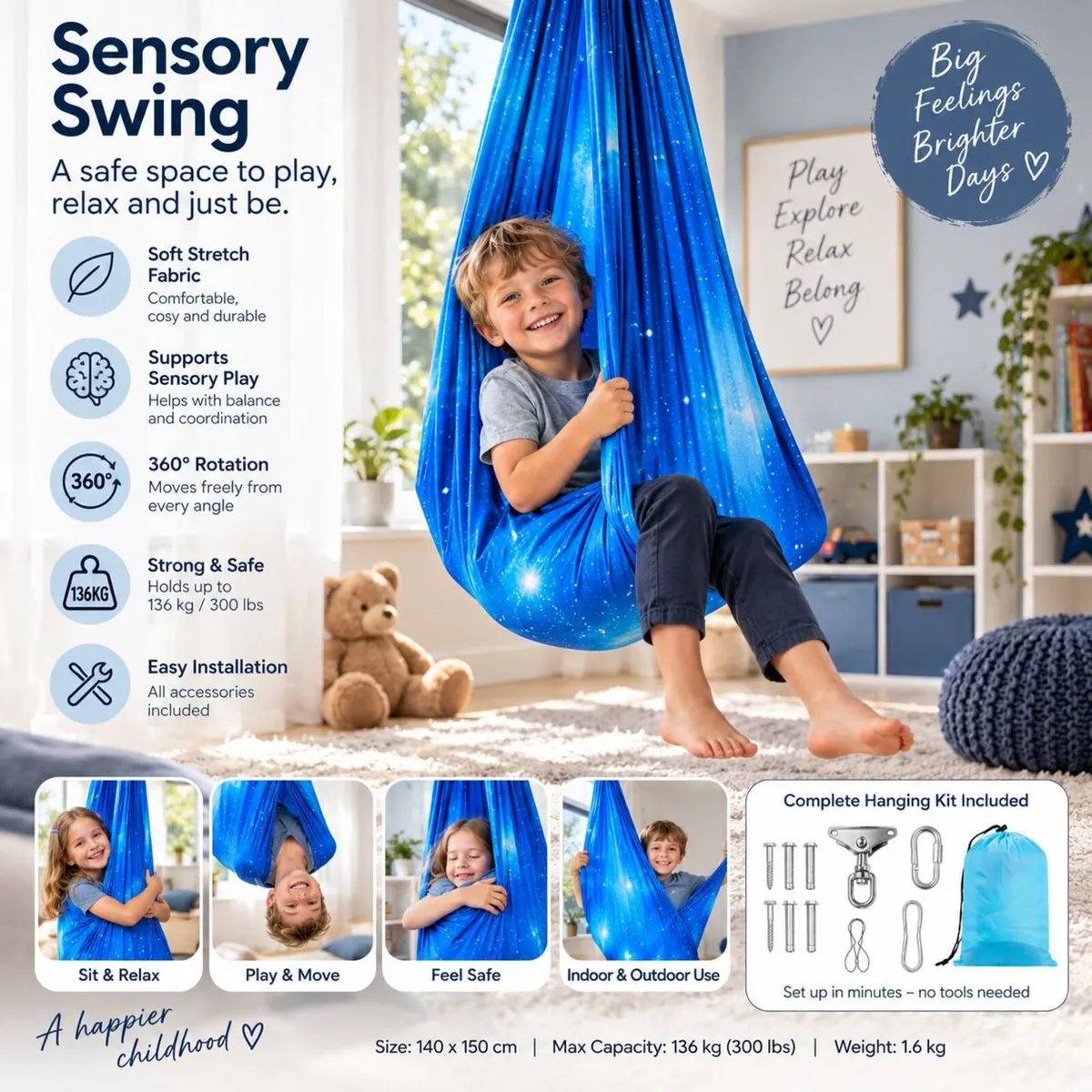 Sensory Swing for Kids & Adults - Image 2