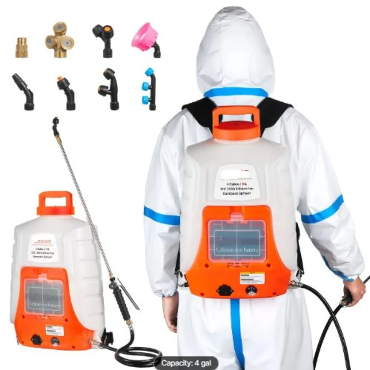 Battery Powered Backpack Sprayer 15.1 L Tank 0-90 - Image 1
