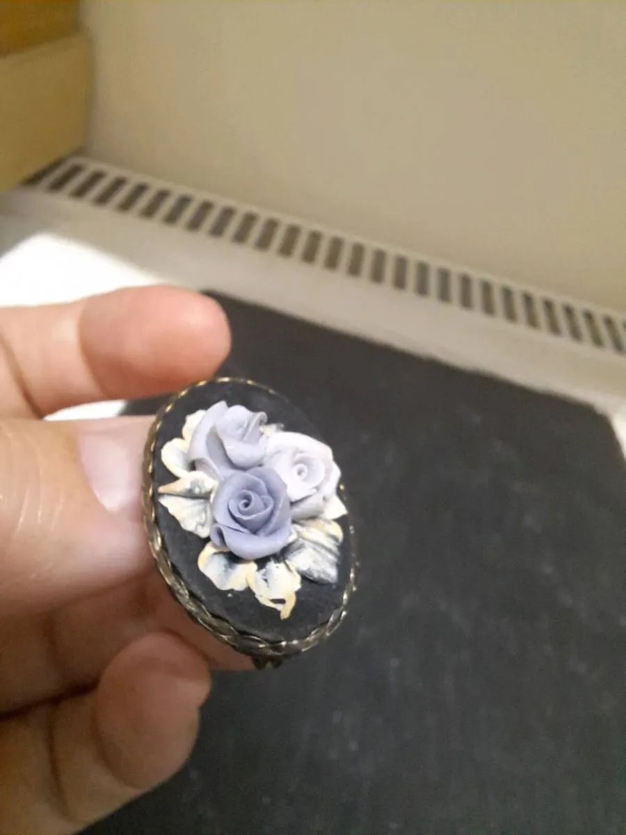 Vintage Floral Rose Brooch - Image 2