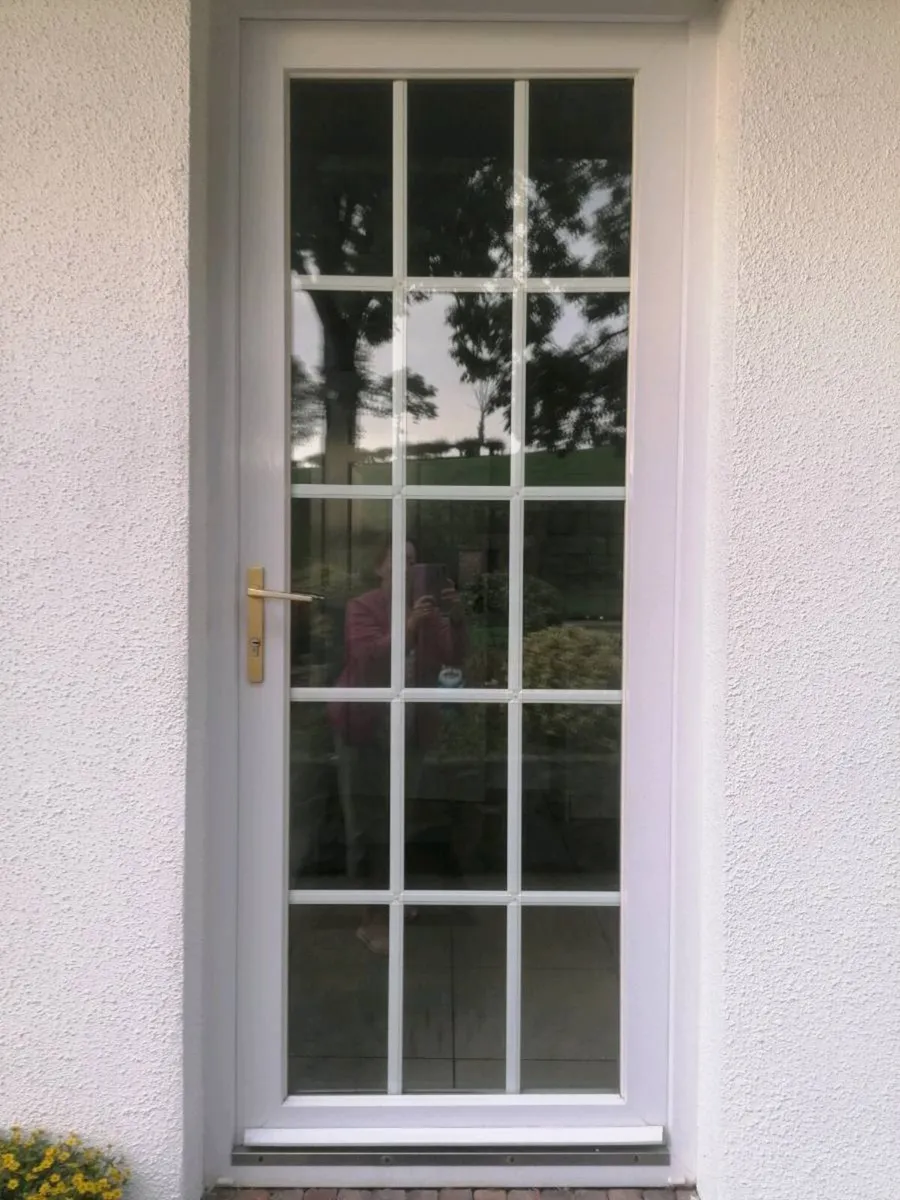 White Double-Glazed Georgian PVC Doors - Image 1