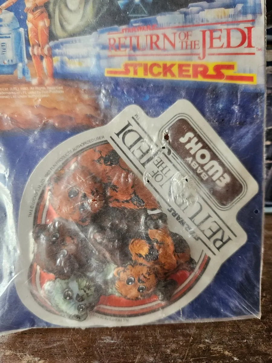 Vintage Star Wars ROTJ Ewok Stickers - Image 2