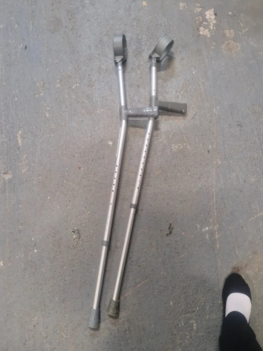 Apair of Cuppers adjustable forearm crutches - Image 1