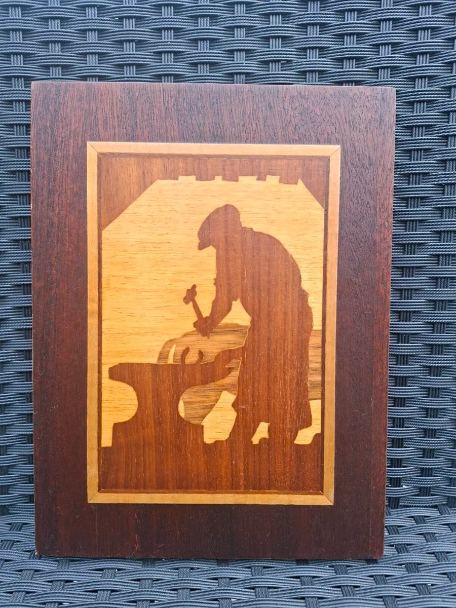 Vintage Wood Marquetry Handmade in Ireland - Image 4