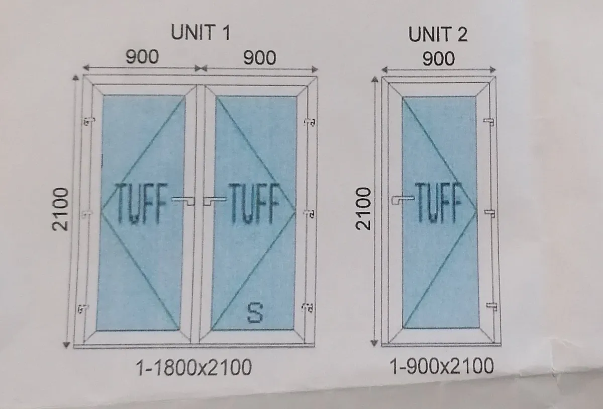 White Double-Glazed Georgian PVC Doors - Image 3