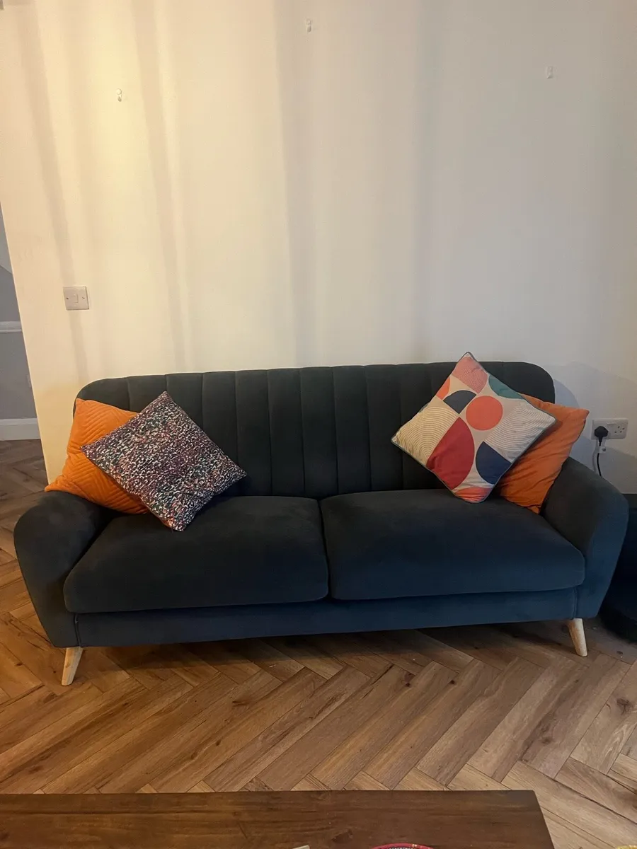 3 seater Waldorf charcoal sofa