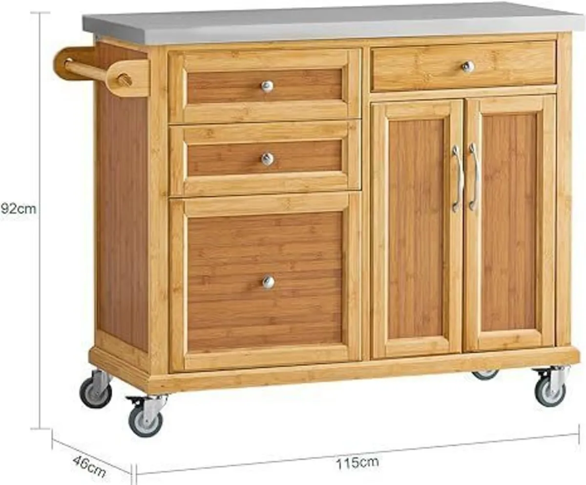 Kitchen Island large stainless steel worktop, Kitc - Image 4
