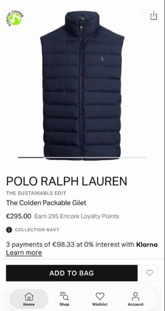 Ralph Lauren Gilet Navy (L)