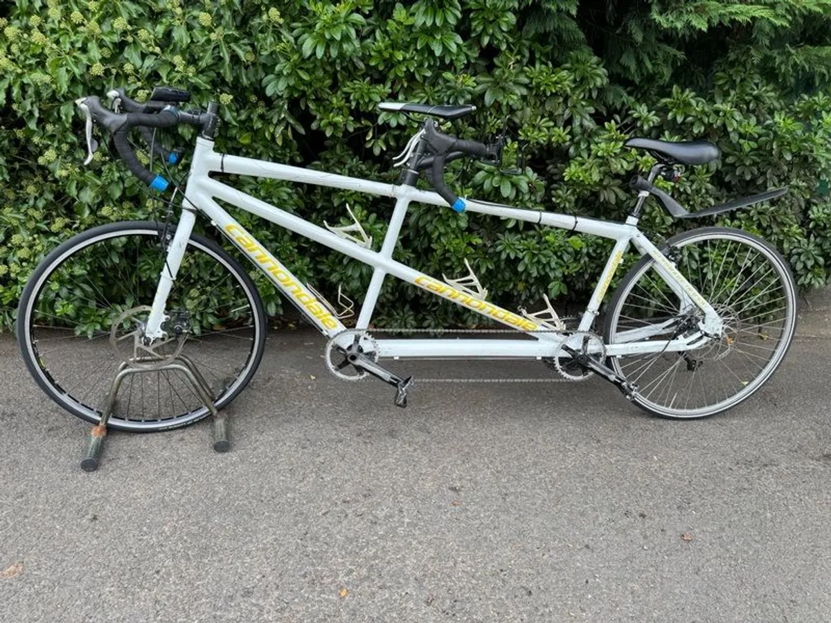 Cannondale USA Aluminium White Tandem Road Bike - Image 4